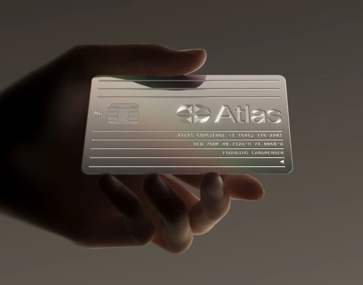 A close-up, detailed image showcasing the polished surface and the deeply engraved text carved in to an Atlas card.